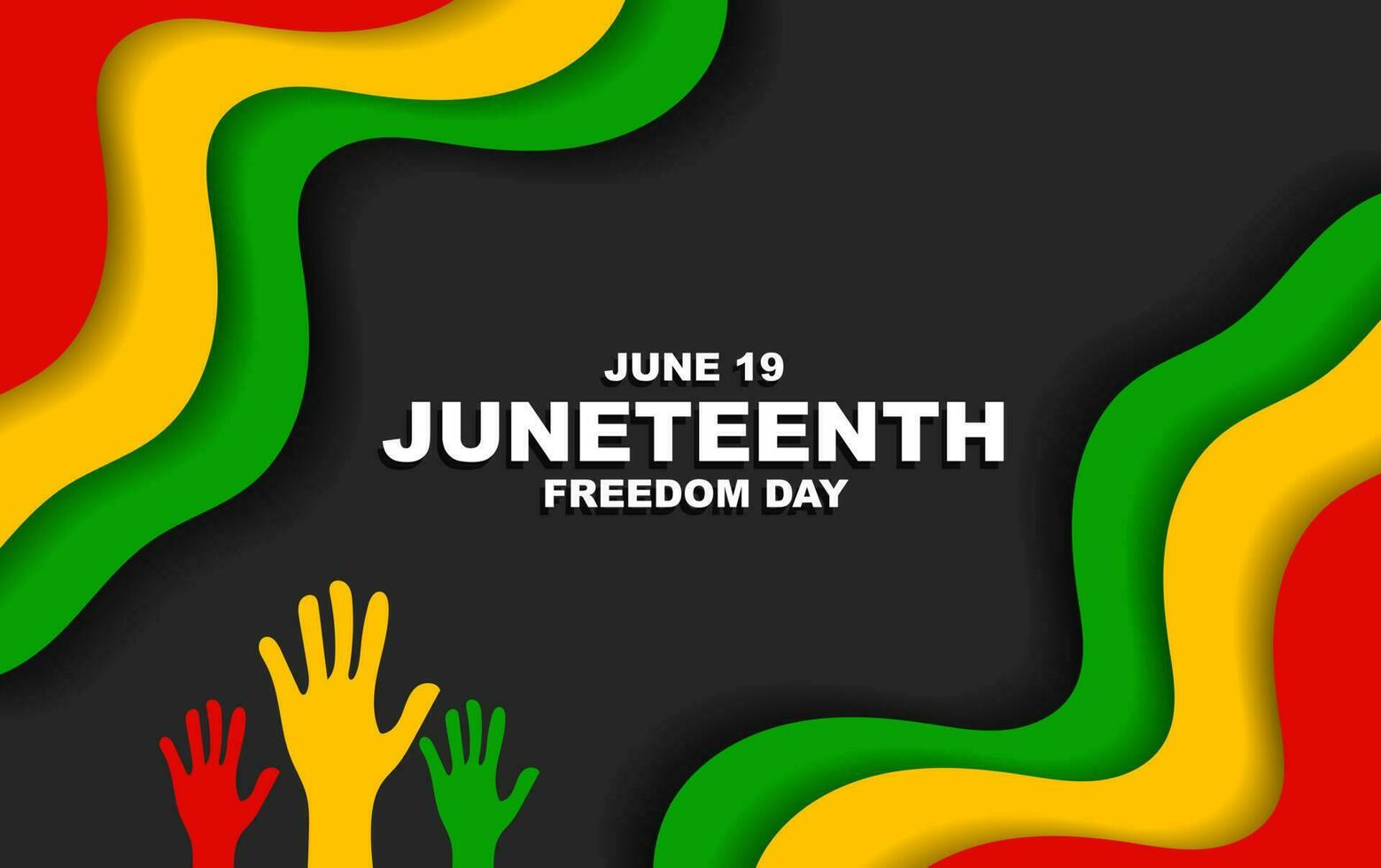 diecinueve de junio libertad día, un anual fiesta en America en junio 19, diecinueve de junio libertad día. vector