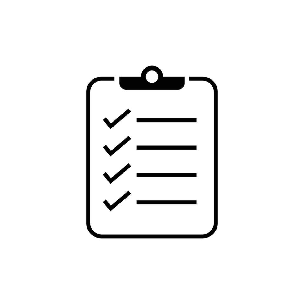 Lista de Verificación icono diseño. documento firmar y símbolo para web sitio y solicitud. vector
