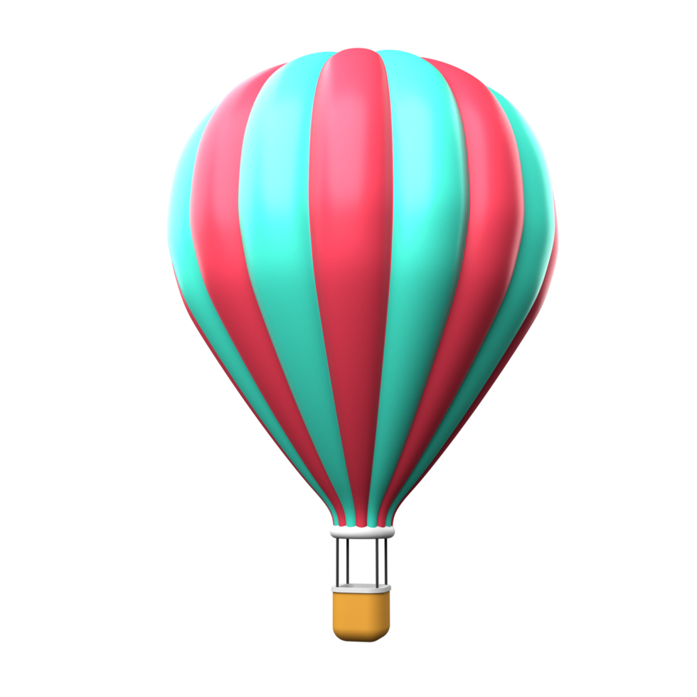 3D illustration Hot Air Balloon png