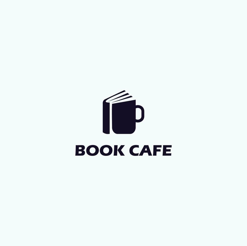 book cafe abstract vector logo