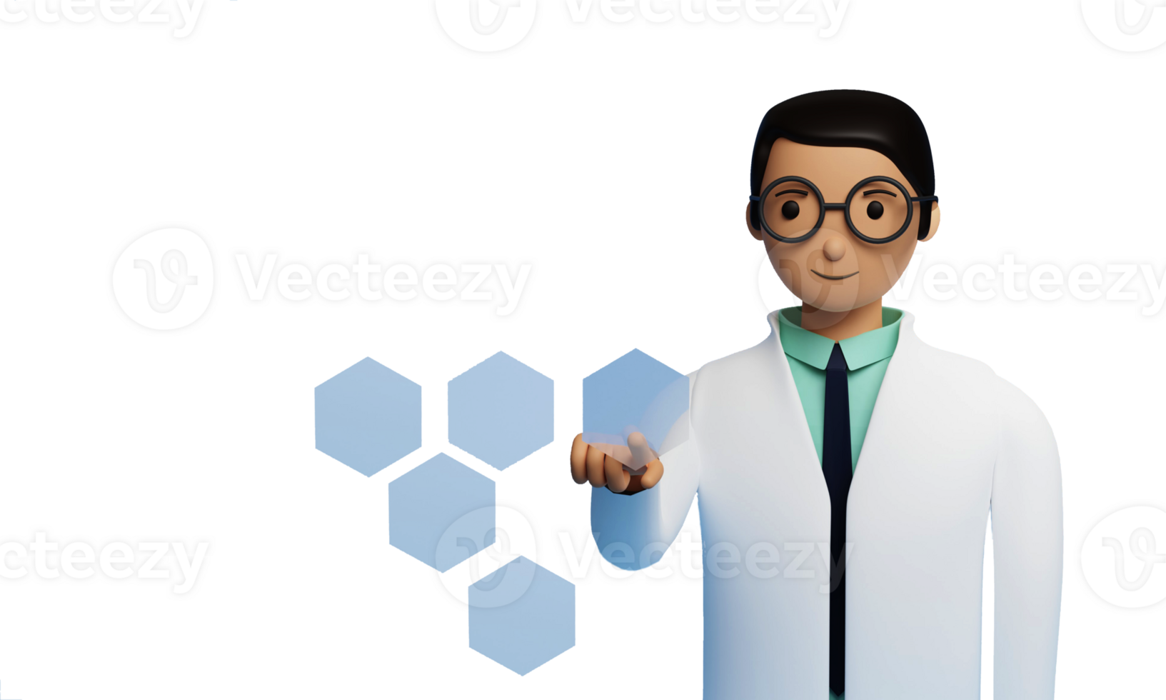 3D Render Of Male Doctor. png