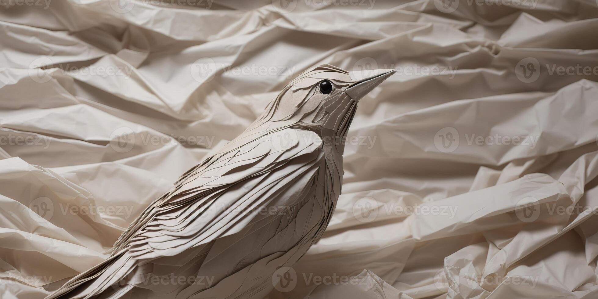 ai generado. foto realista ilustración de pájaro en papper antecedentes. ai generativo. gráfico Arte