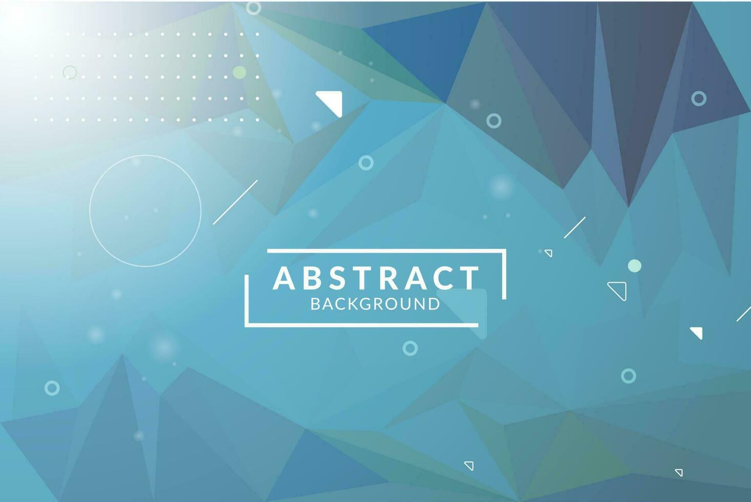 Blue low poly abstract banner with a triangle shapes background vector