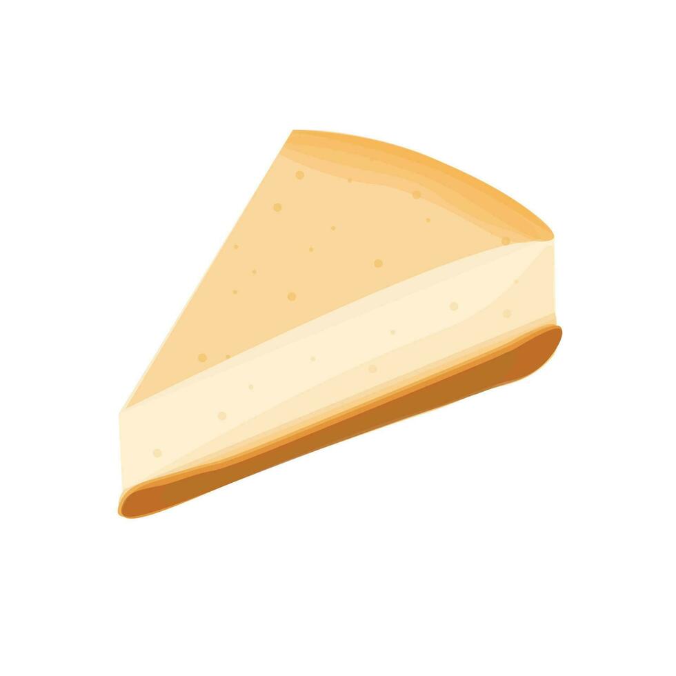 Delicious Cheese Cake Slice vector illustration logo