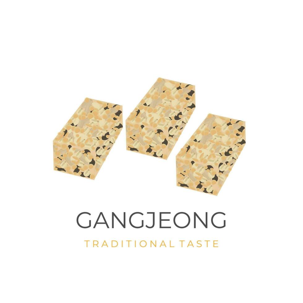 gang jeong Yakgwa Galleta ilustración logo vector