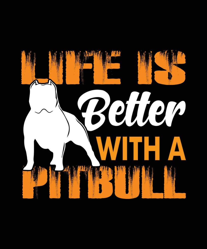 pitbull perro t camisa diseño vector