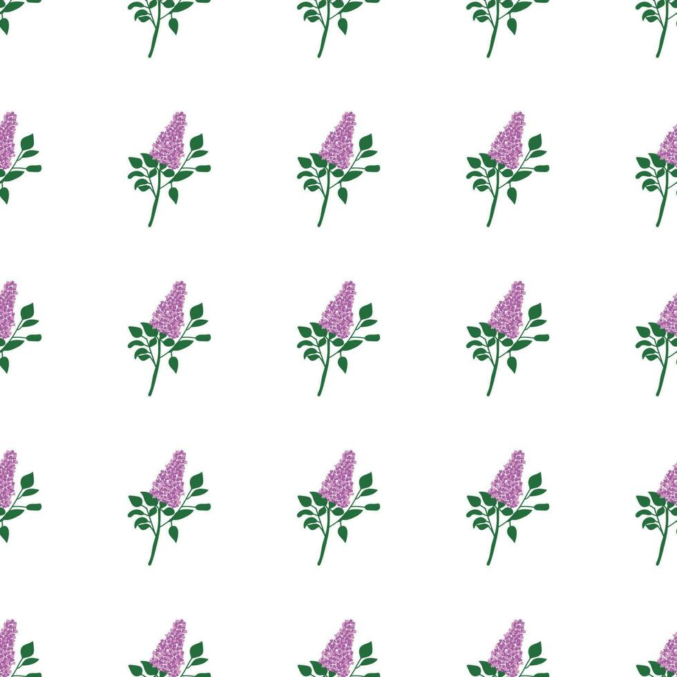 Lilac branch. Colorful flowers with four petals. Vector seamless pattern , perfect for print, wedding design