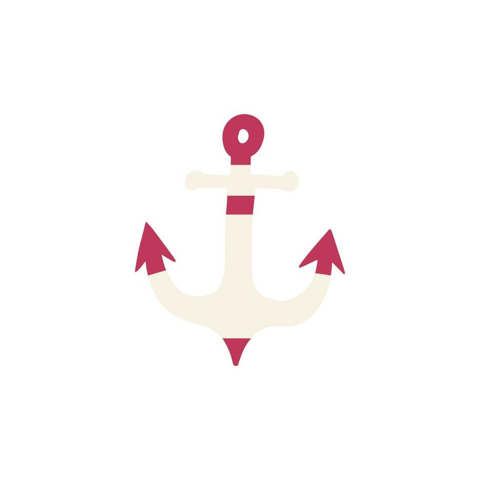 Anchor. Marine element. Vector illustration in scandinavian style.