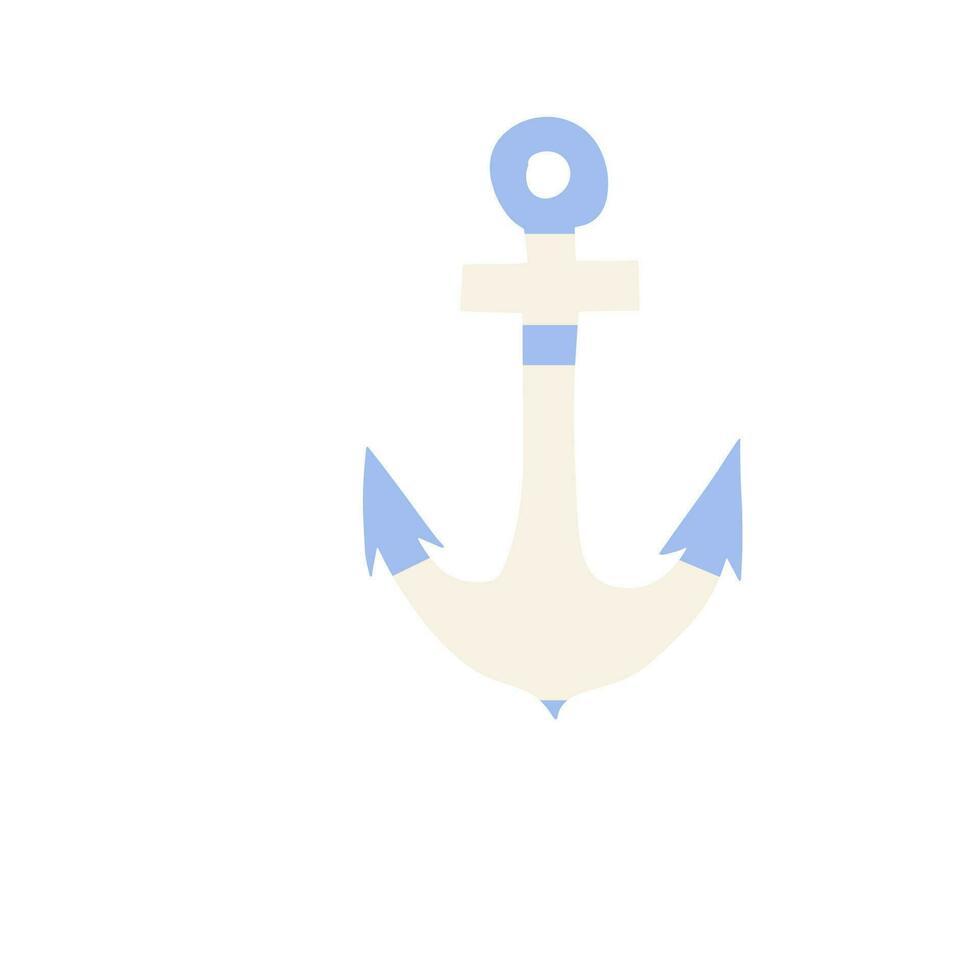 Anchor. Marine element. Vector illustration in scandinavian style.