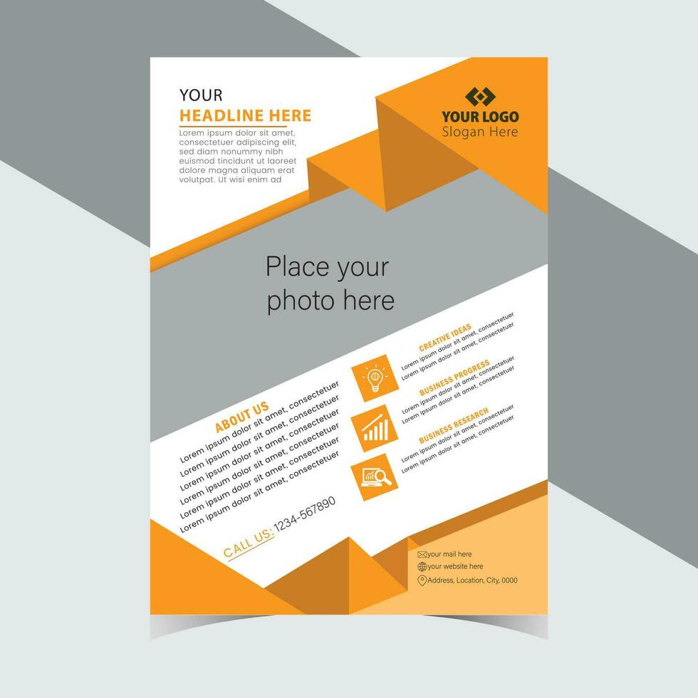 corporate flyer design,  professional flyer design for business vector