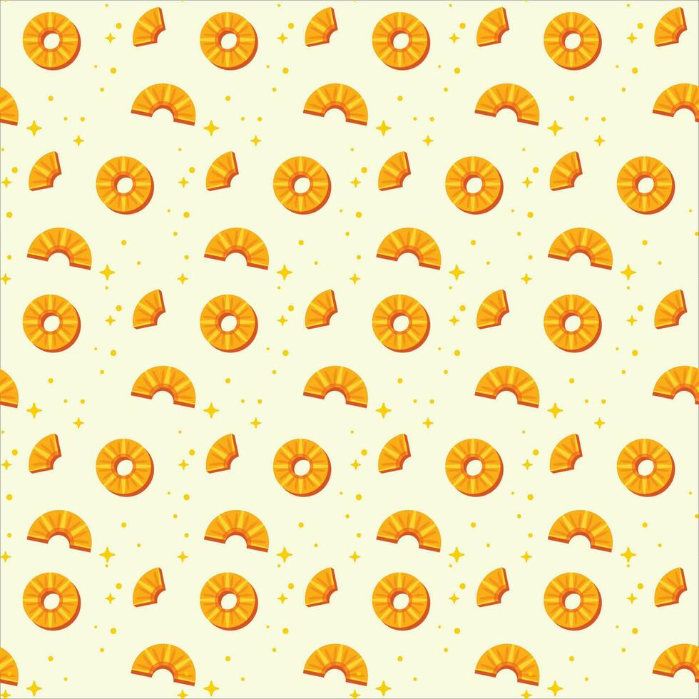 Cute pineaplle and leaves seamless pattern with pastel background vector