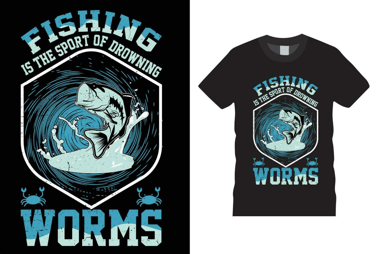 fishing tshirt design vector