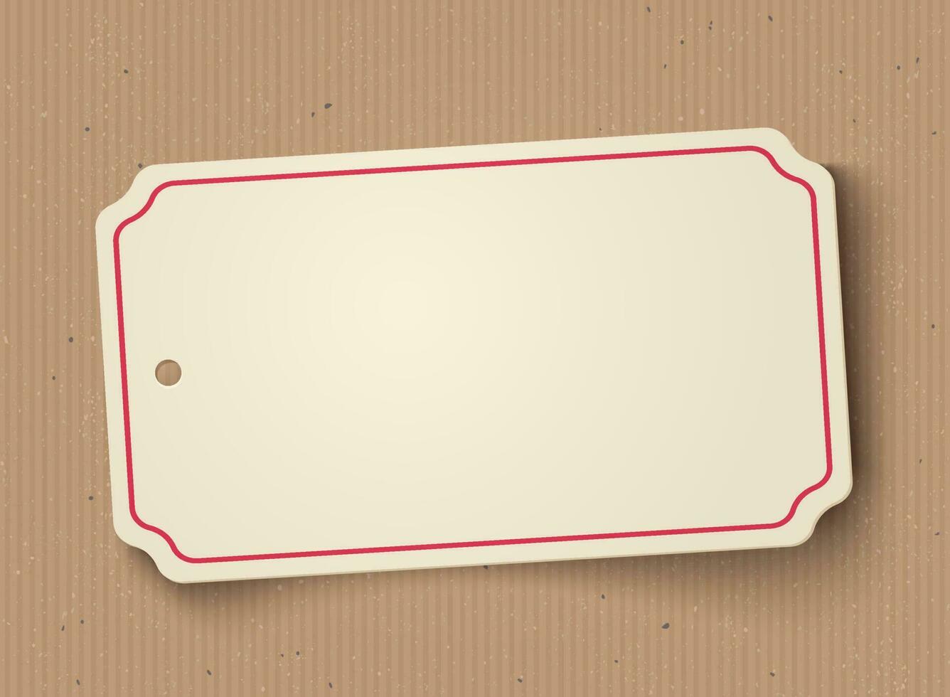 Vector white paper banner on old cardboard.