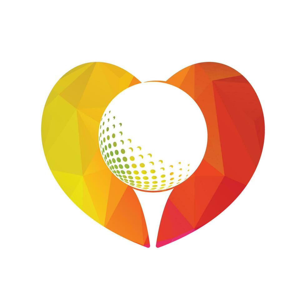 logo de golf con elementos de diseño de pelota. se puede utilizar para empresas de equipos de golf. vector