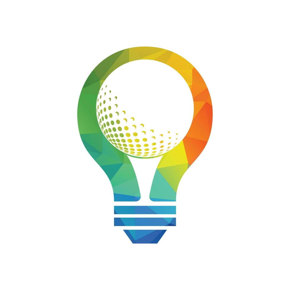 logo de golf con elementos de diseño de pelota. se puede utilizar para empresas de equipos de golf. vector