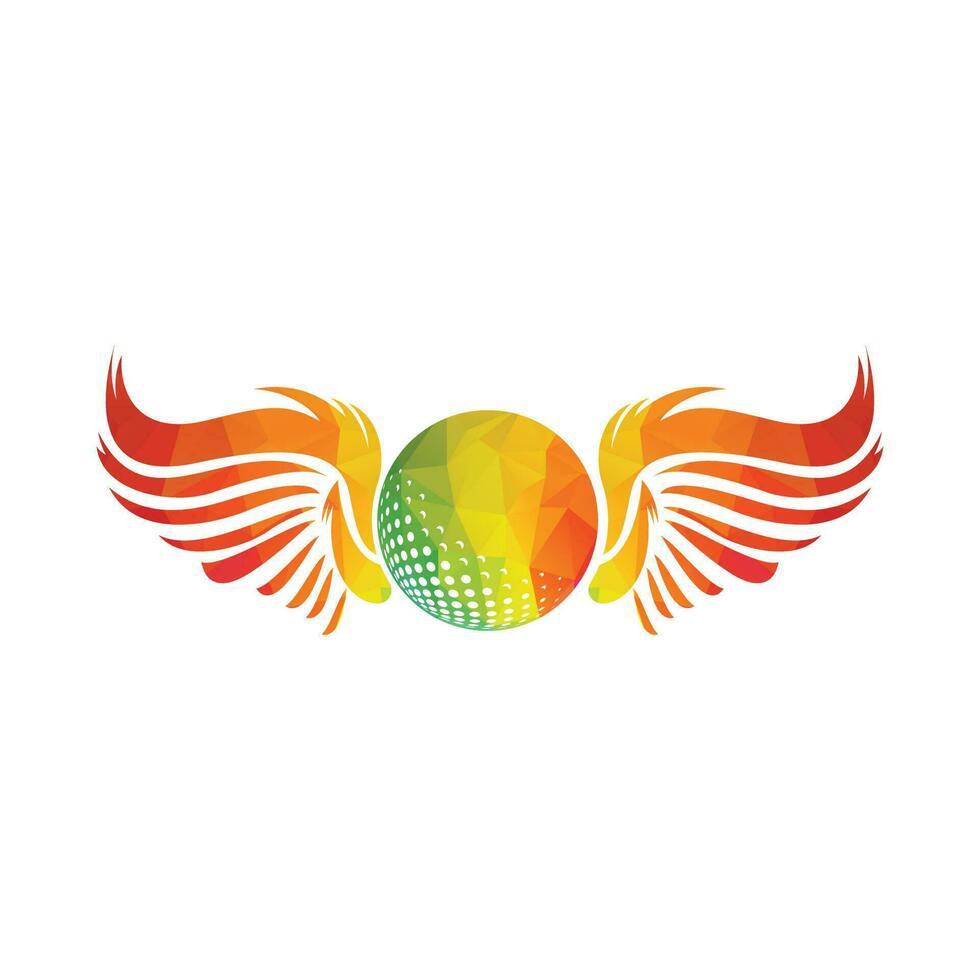 Golf logo with elements of ball design. Can be used for golf equipment companies. vector