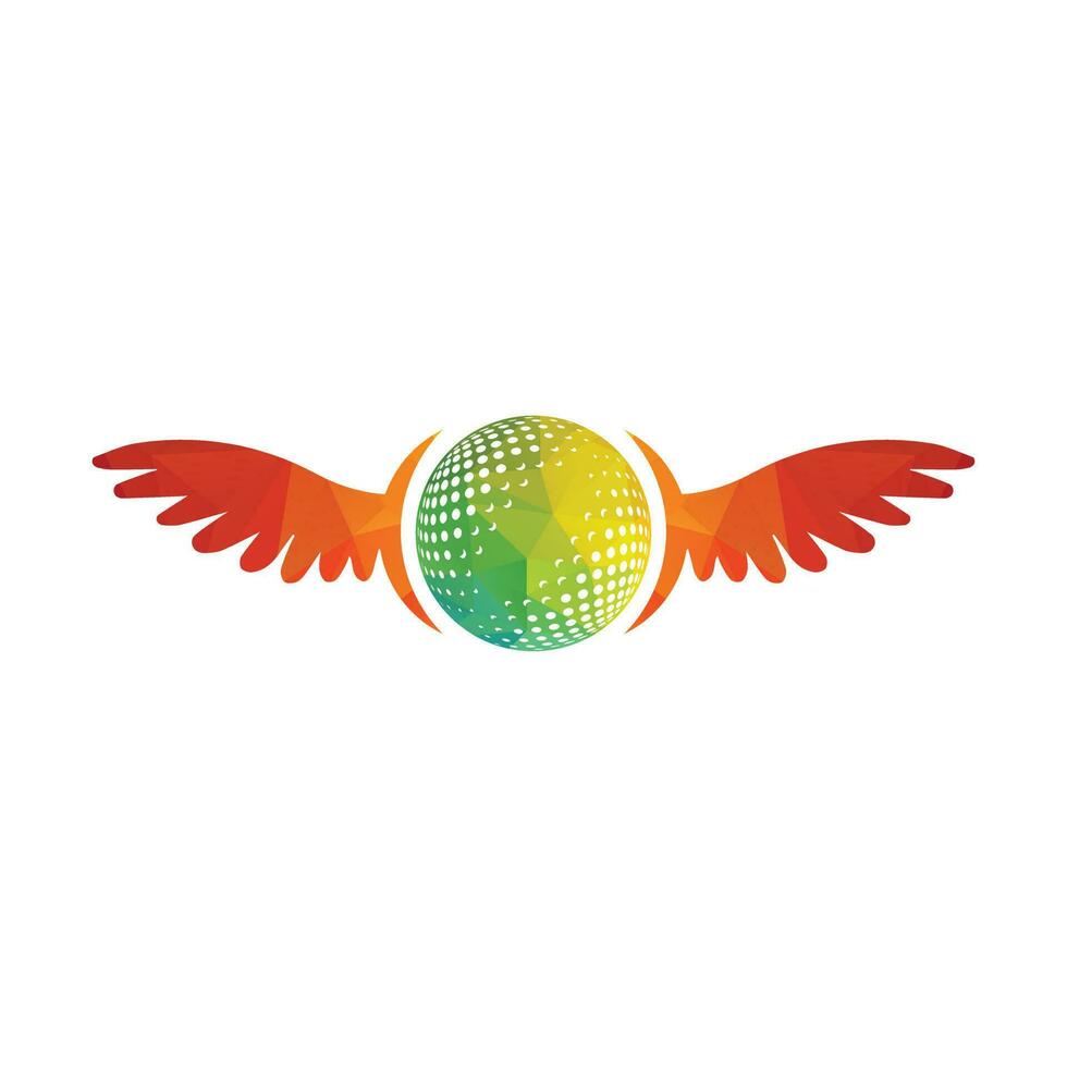 Golf logo with elements of ball design. Can be used for golf equipment companies. vector