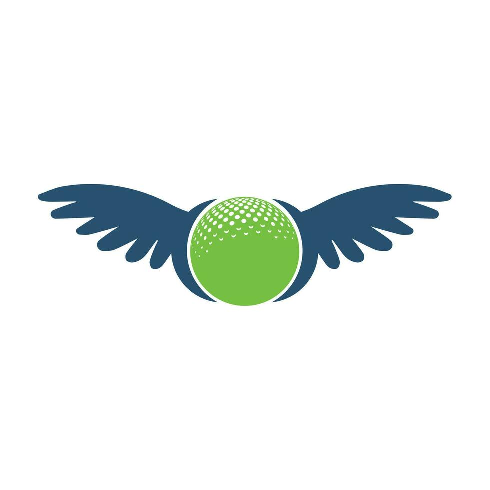 logo de golf con elementos de diseño de pelota. se puede utilizar para empresas de equipos de golf. vector