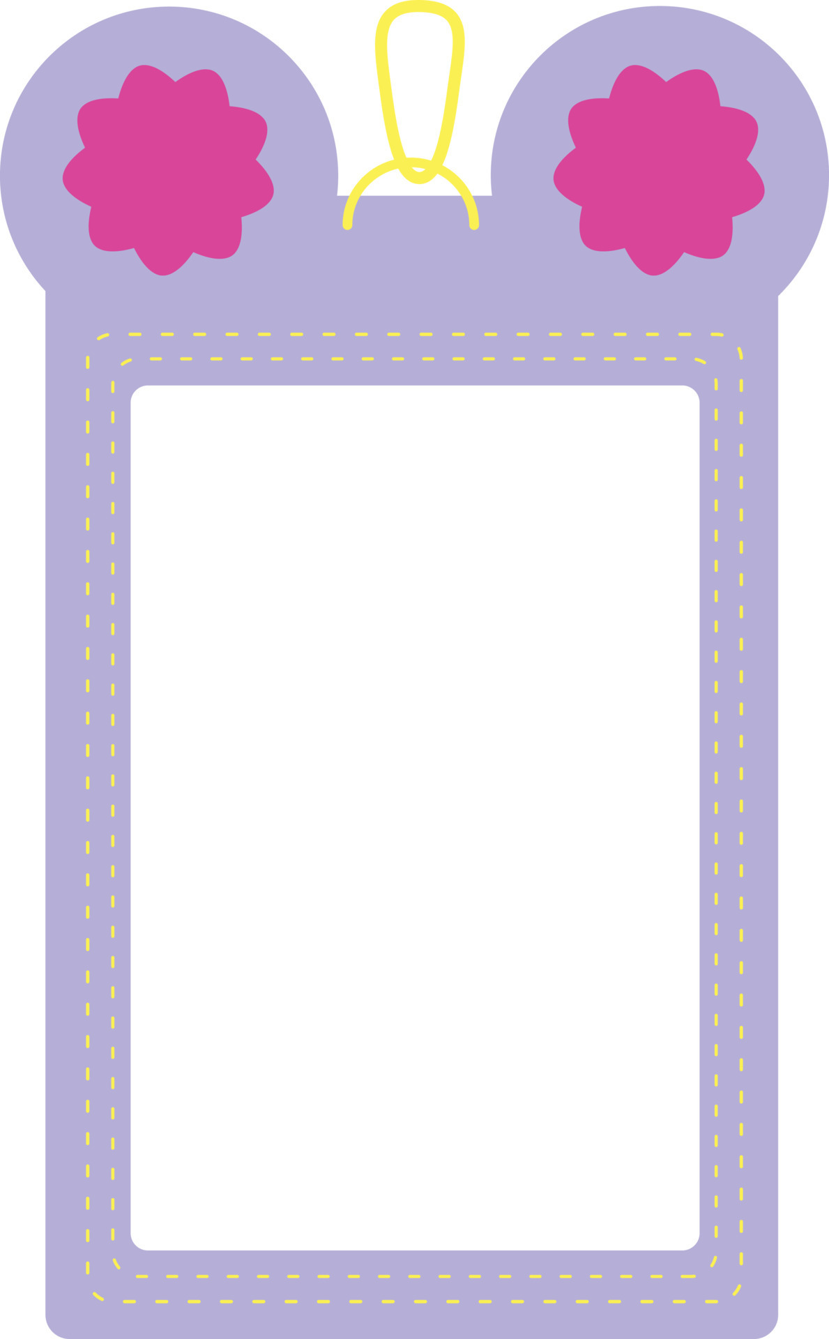 A Cute Purple Rectangle Photocard Holder Illustration 23793843