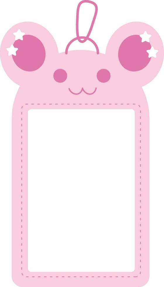 A Cute Mice Rectangle Photocard Holder Illustration vector