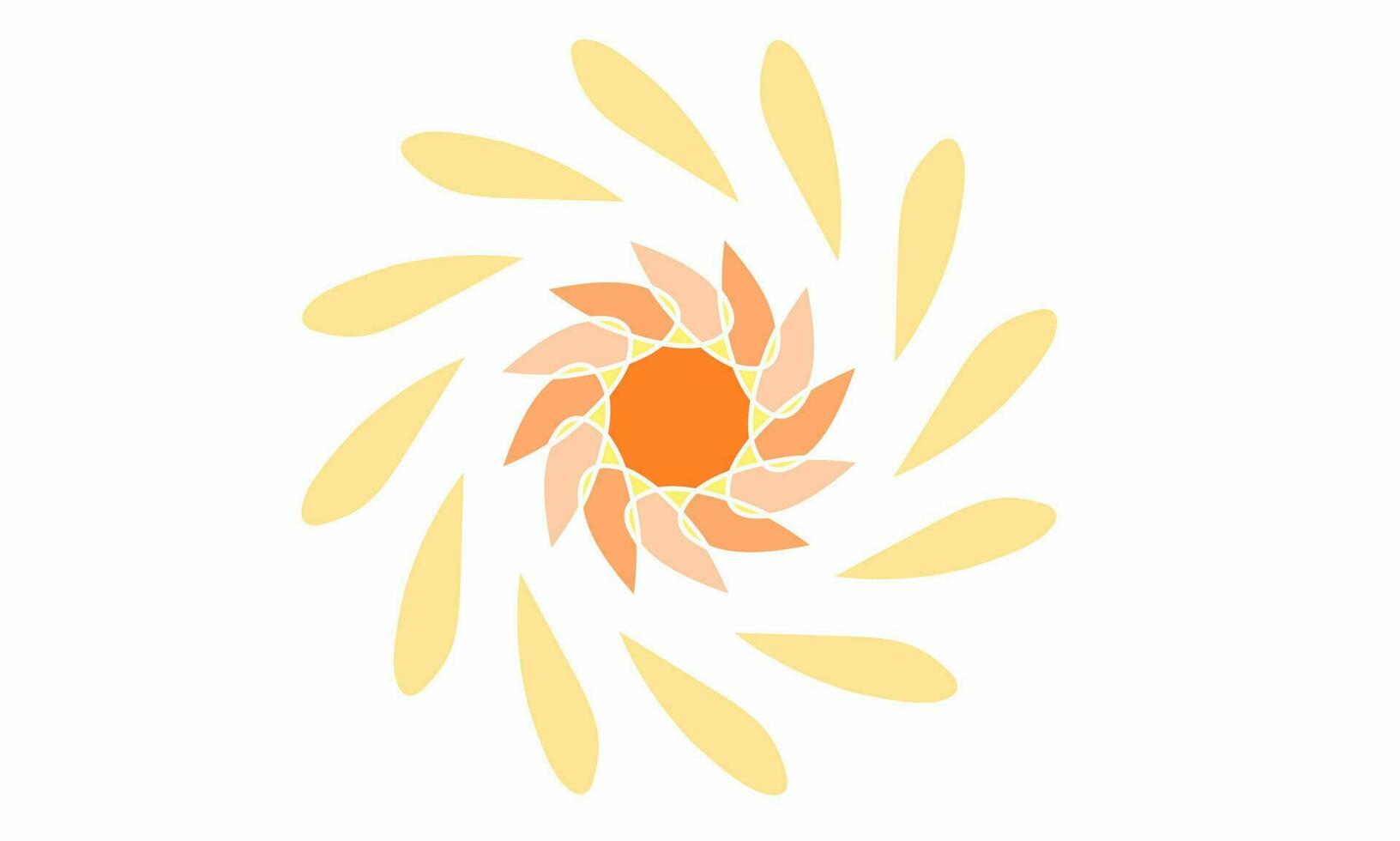 Illustration of a water wheel or a fire wheel with splashes of orange syrup vector