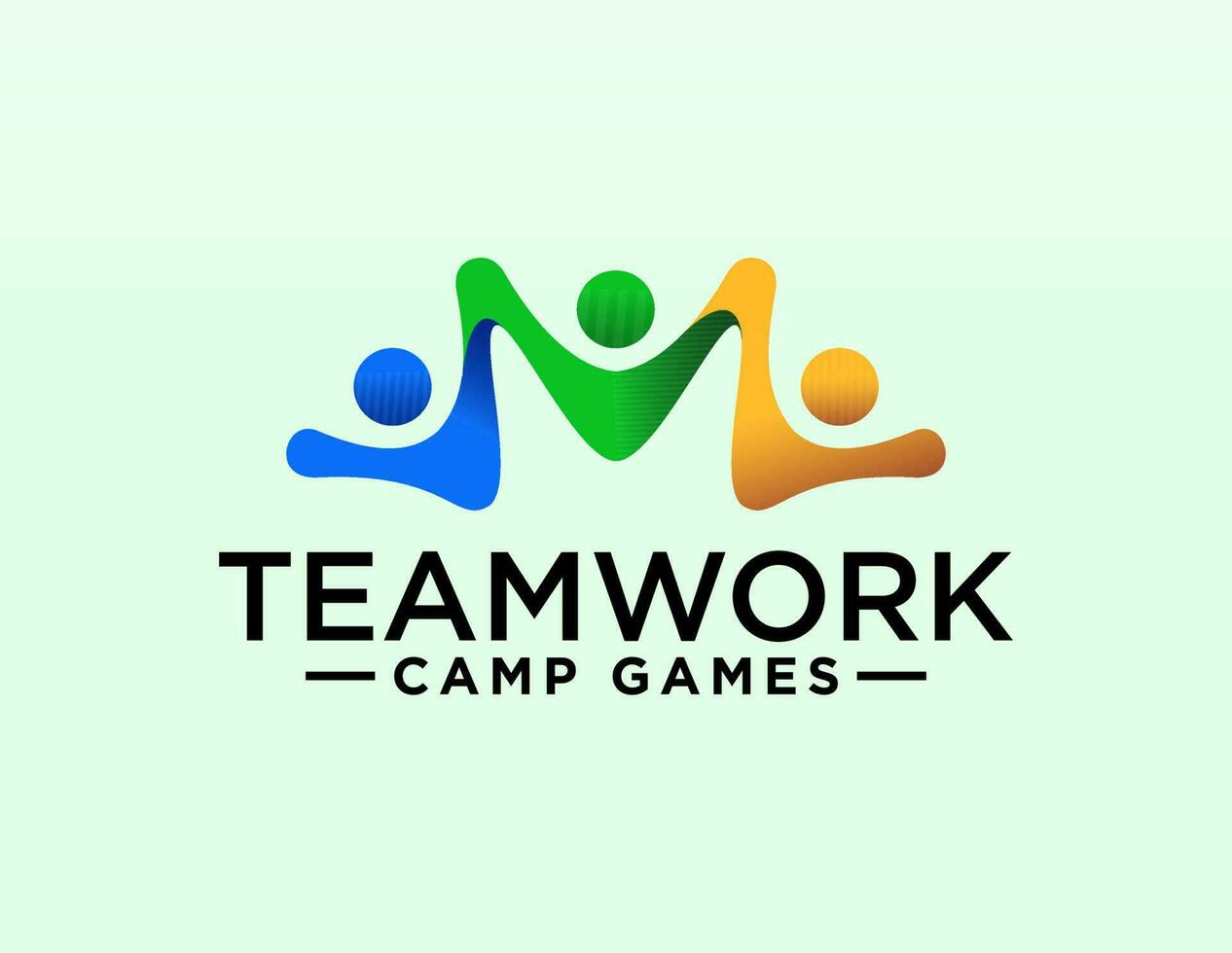 People logo design related to teamwork, together, connection, relation vector