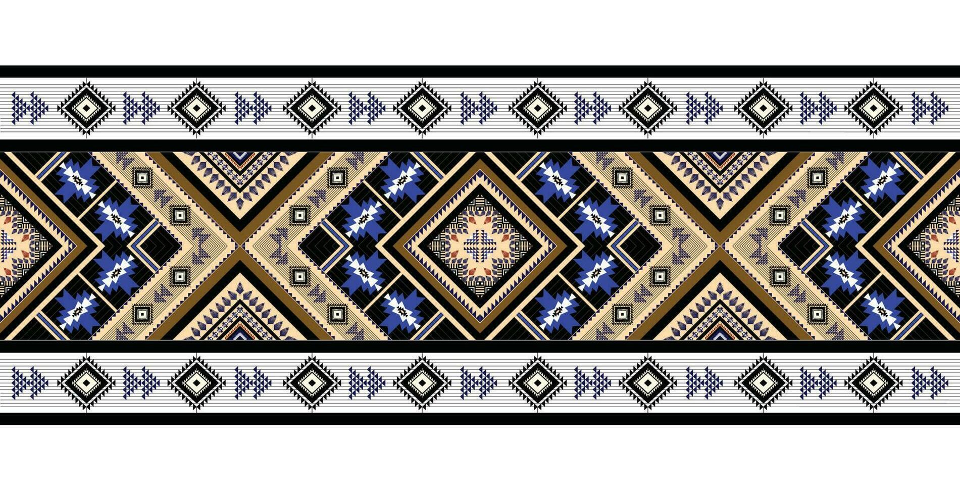 Ethnic pattern vector. Geometric design of American, Mexican, Western Aztec motif striped and bohemian pattern. designed for background,wallpaper,print, carpet,wrapping,tile,batik.vector illustratoin. vector