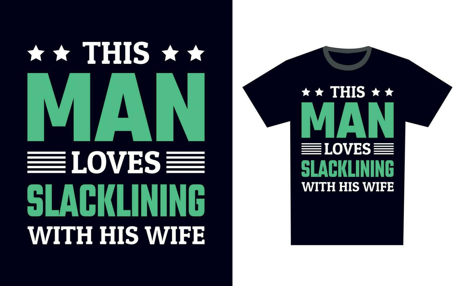 Slacklining T Shirt Design Template Vector