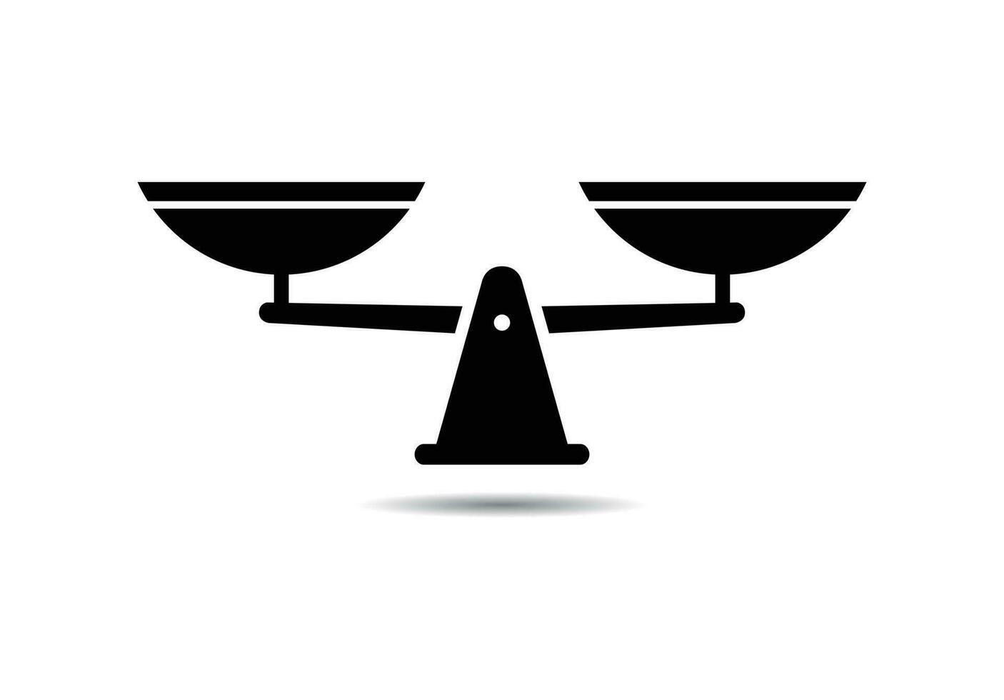 Scale  icon of weight or justice scales vector illustration on background