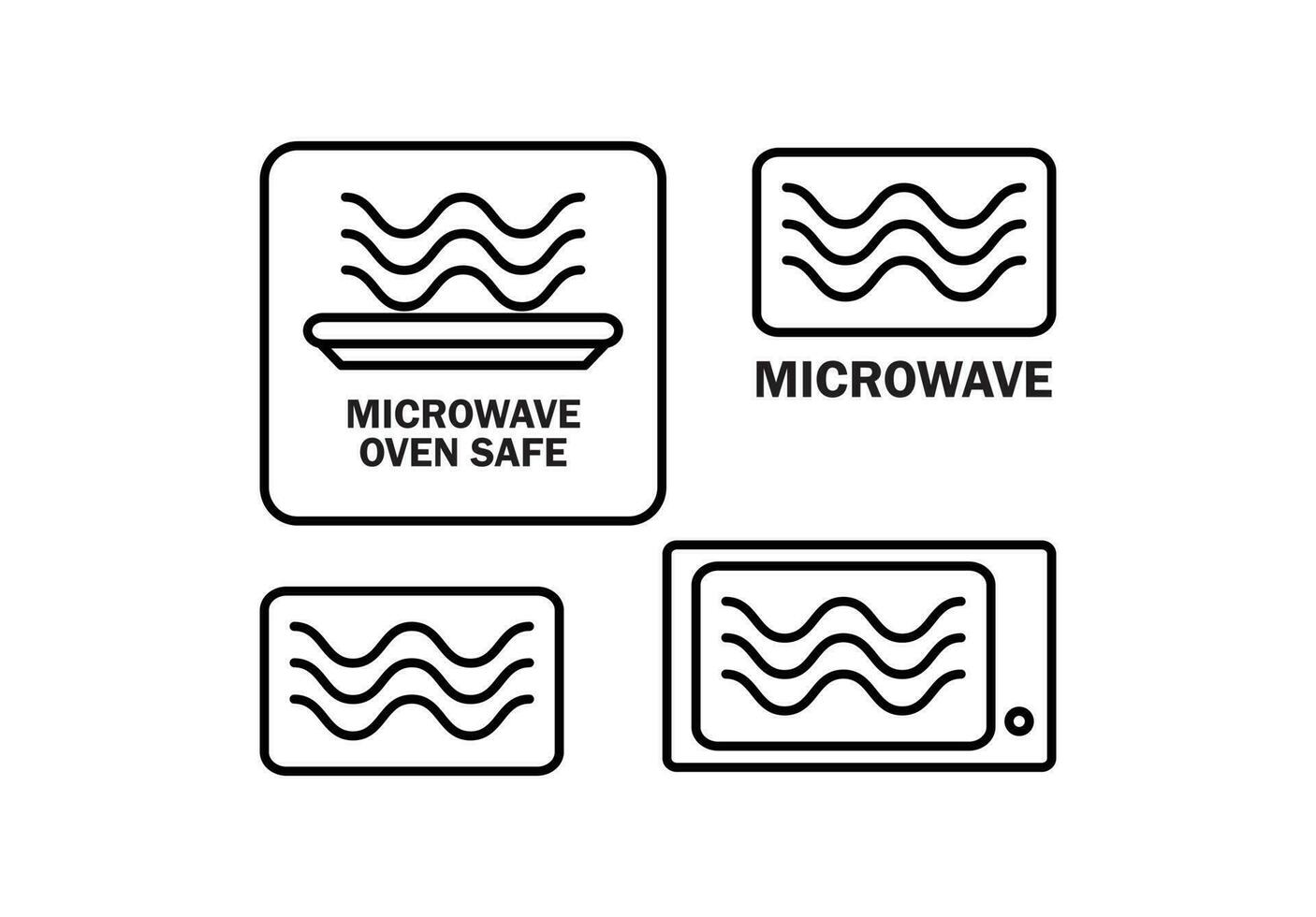 Microwave oven safe icon vector illustration on background