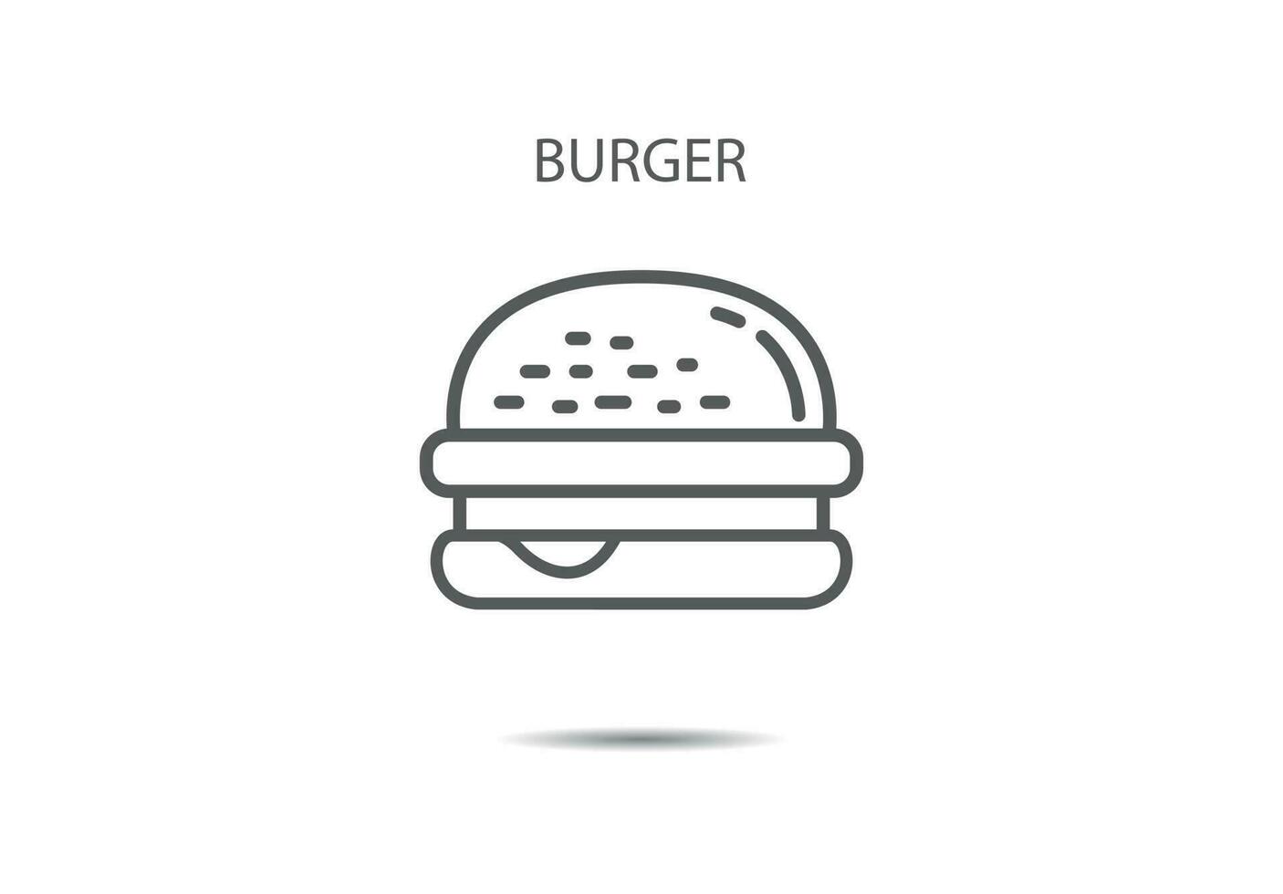 hamburguesa icono vector ilustración