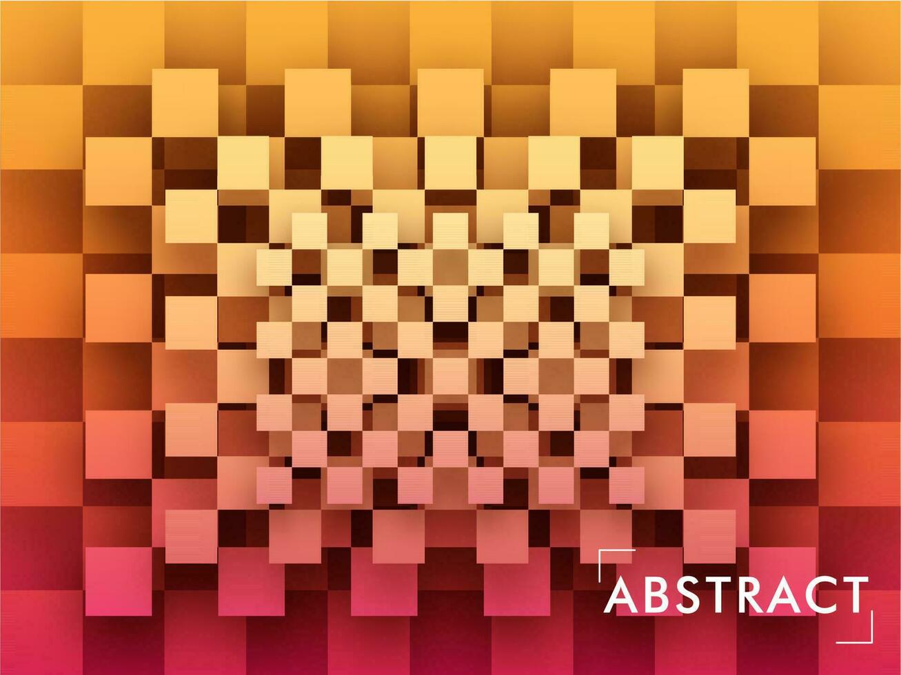 Abstract Geometric Square Shape Paper Cut Overlap Pattern Background. vector