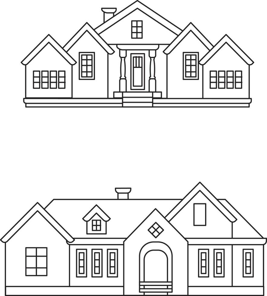 hand drawn house vector