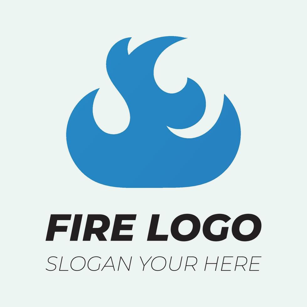 fuego logo diseño modelo ilustración. vector