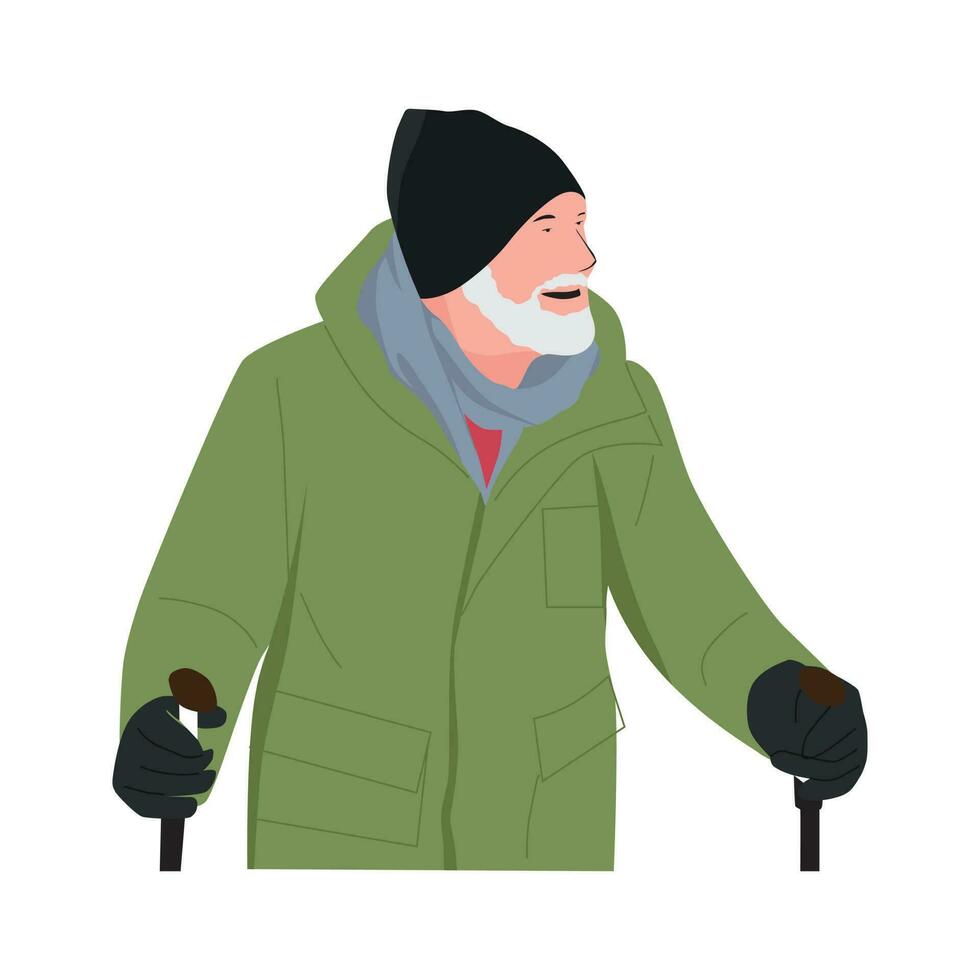 people wear winter clothes vector