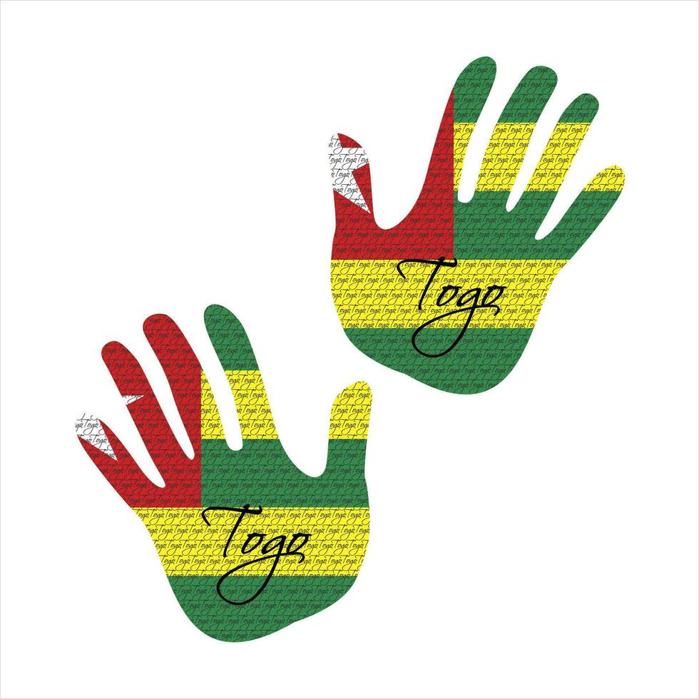togo flag  hand vector