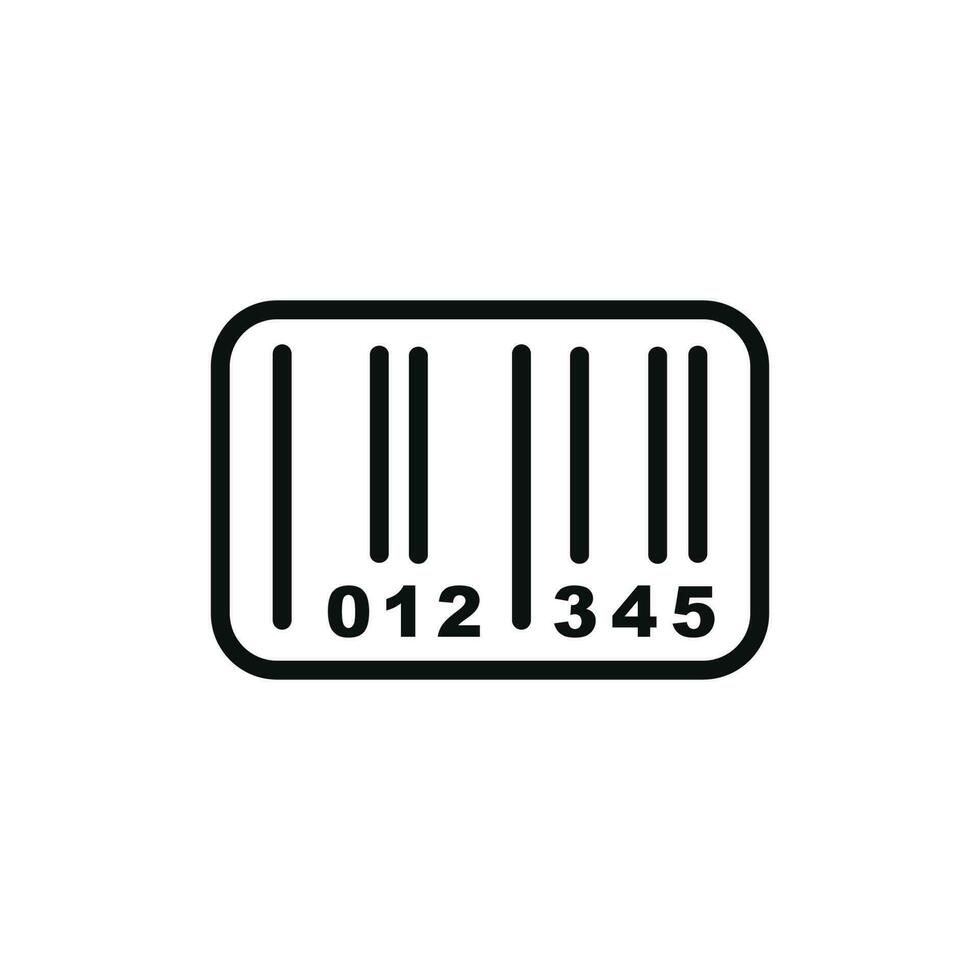 Bar code icon isolated on white background vector