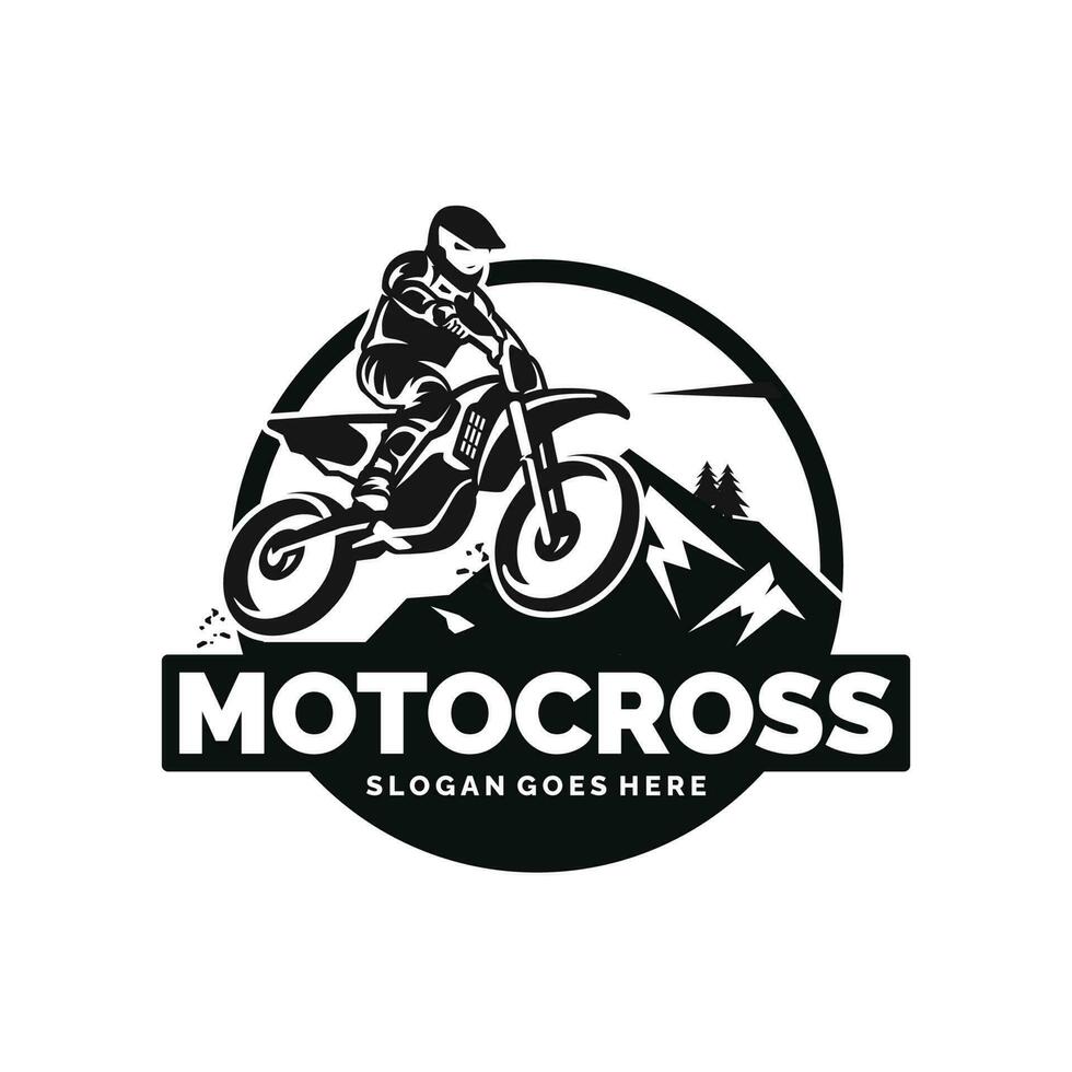 motocross logo diseño vector