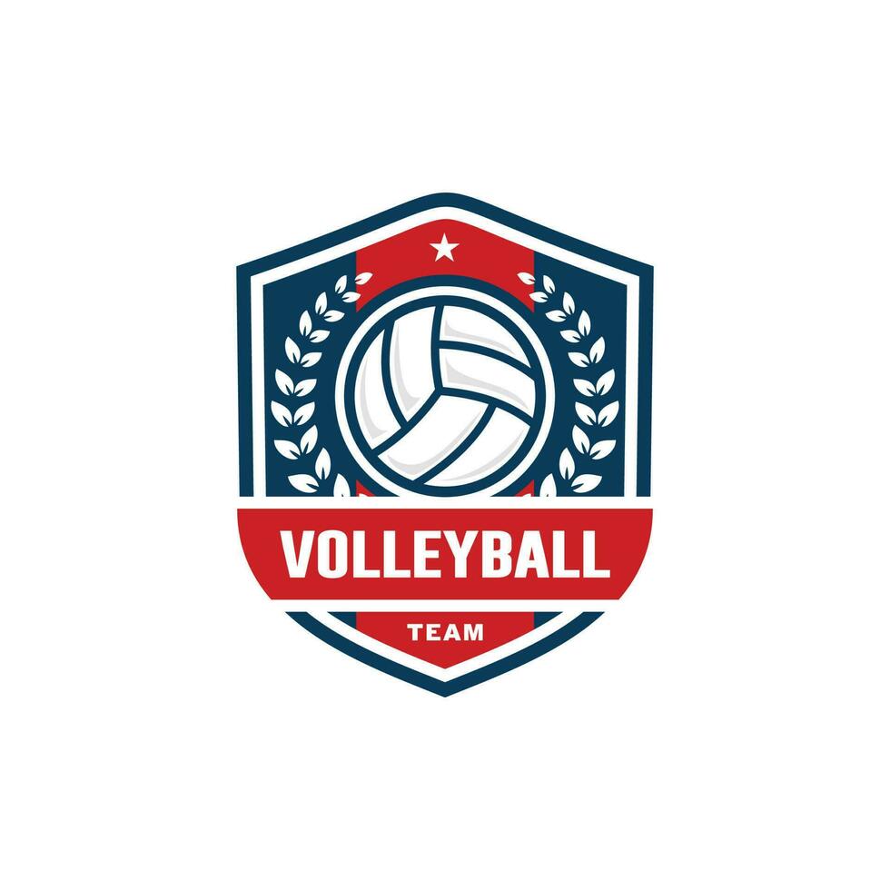 Volleyball logo design vector illustration