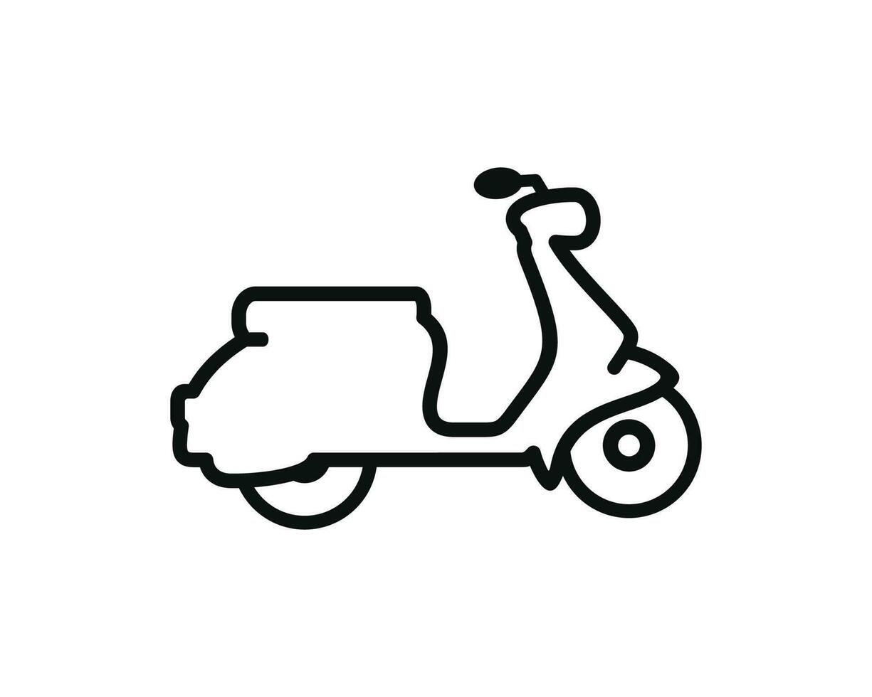 Scooter icon. Motorbike icon isolated on white background vector