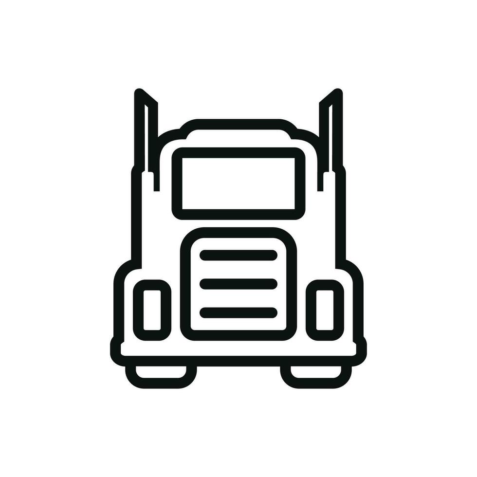 camión icono aislado en blanco antecedentes vector