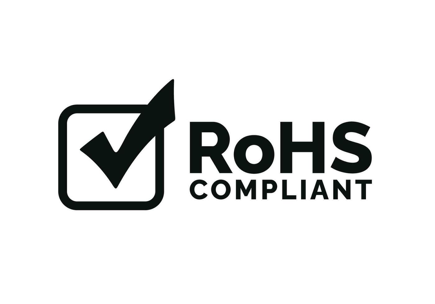Rohs mark icon isolated on white background vector