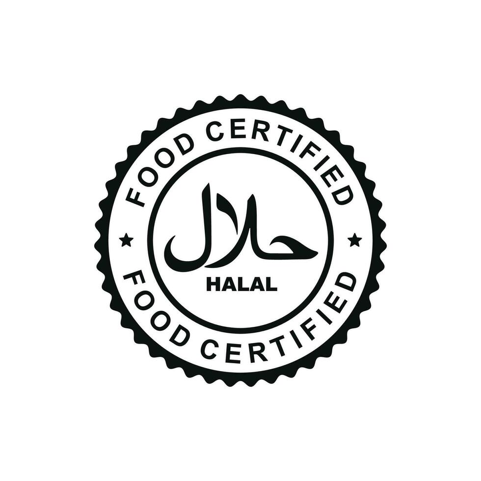 Halal mark icon isolated on white background vector