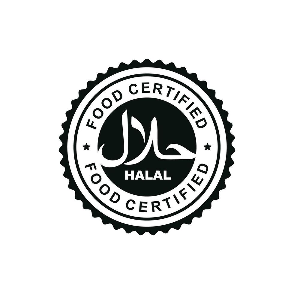 Halal mark icon isolated on white background vector