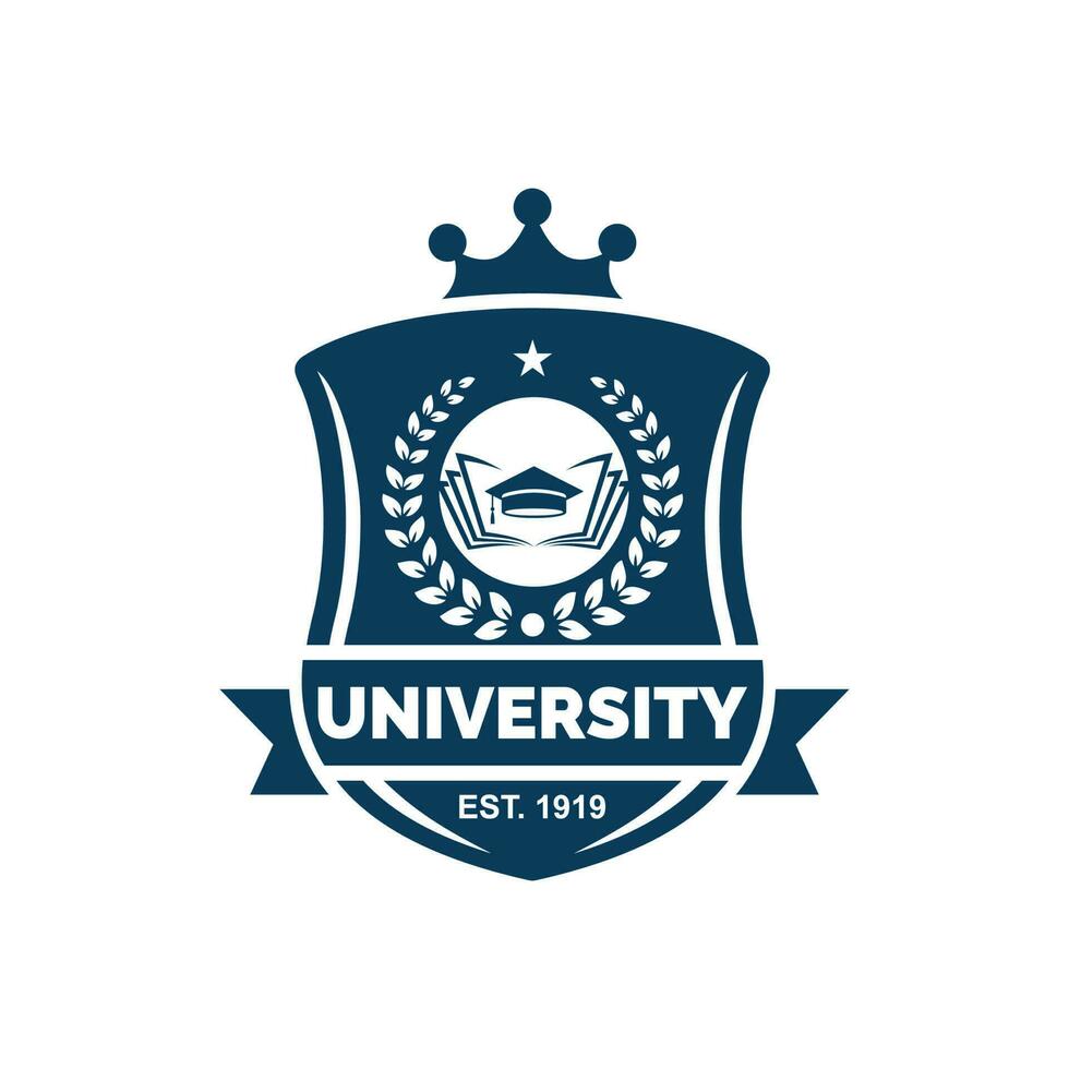 Universidad logo diseño vector ilustración