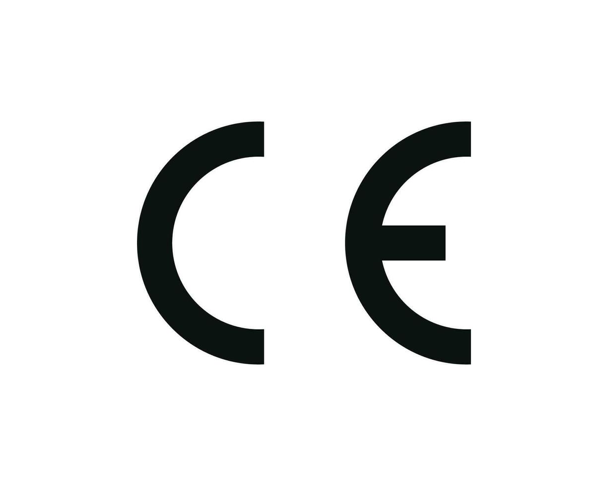 CE marking icon isolated on white background vector