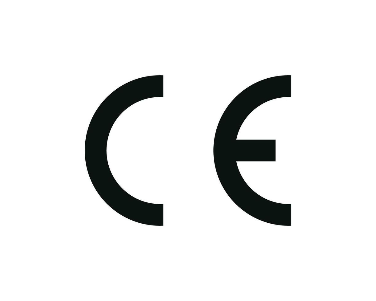 CE marking icon isolated on white background vector