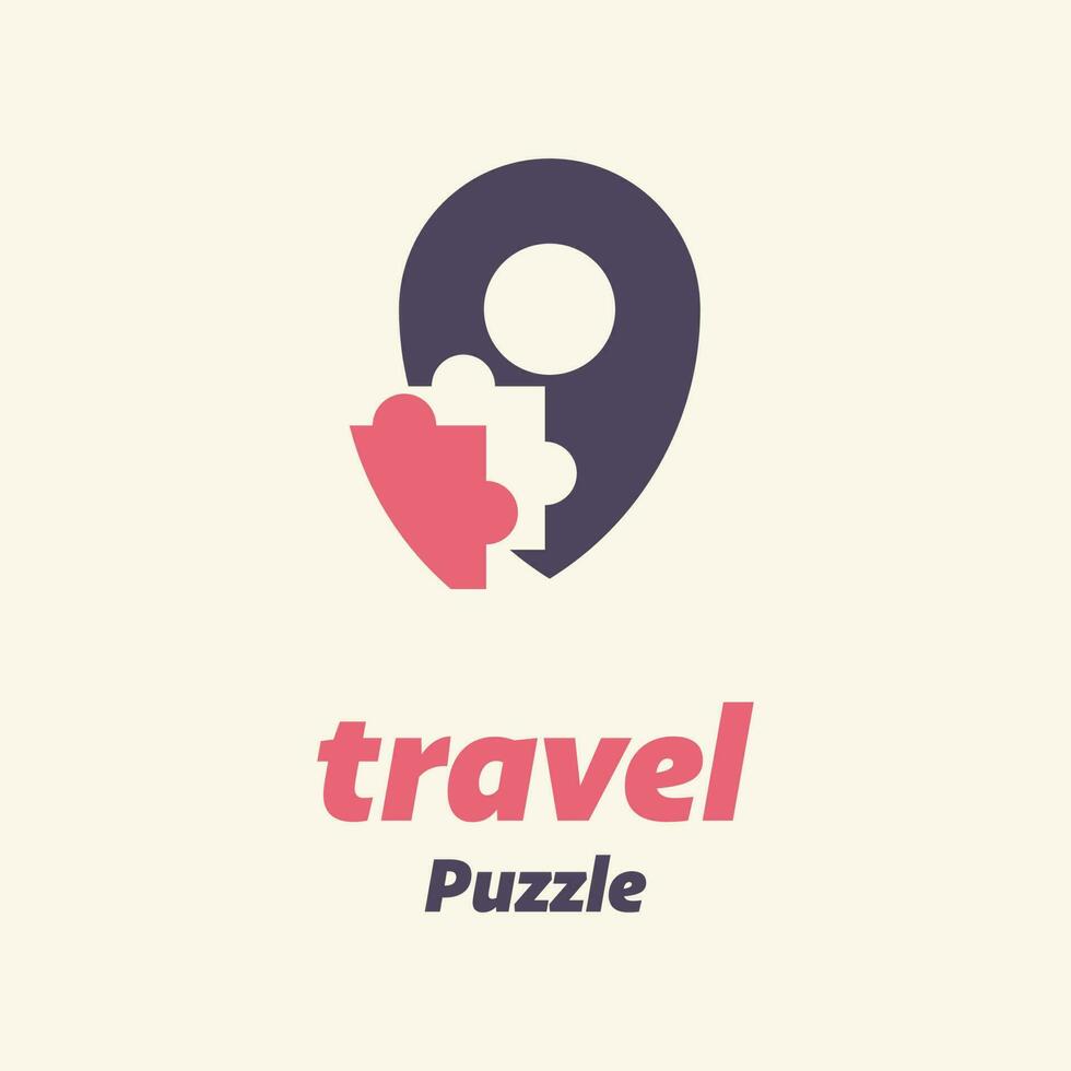 Pin Locator Puzzle Logo vector
