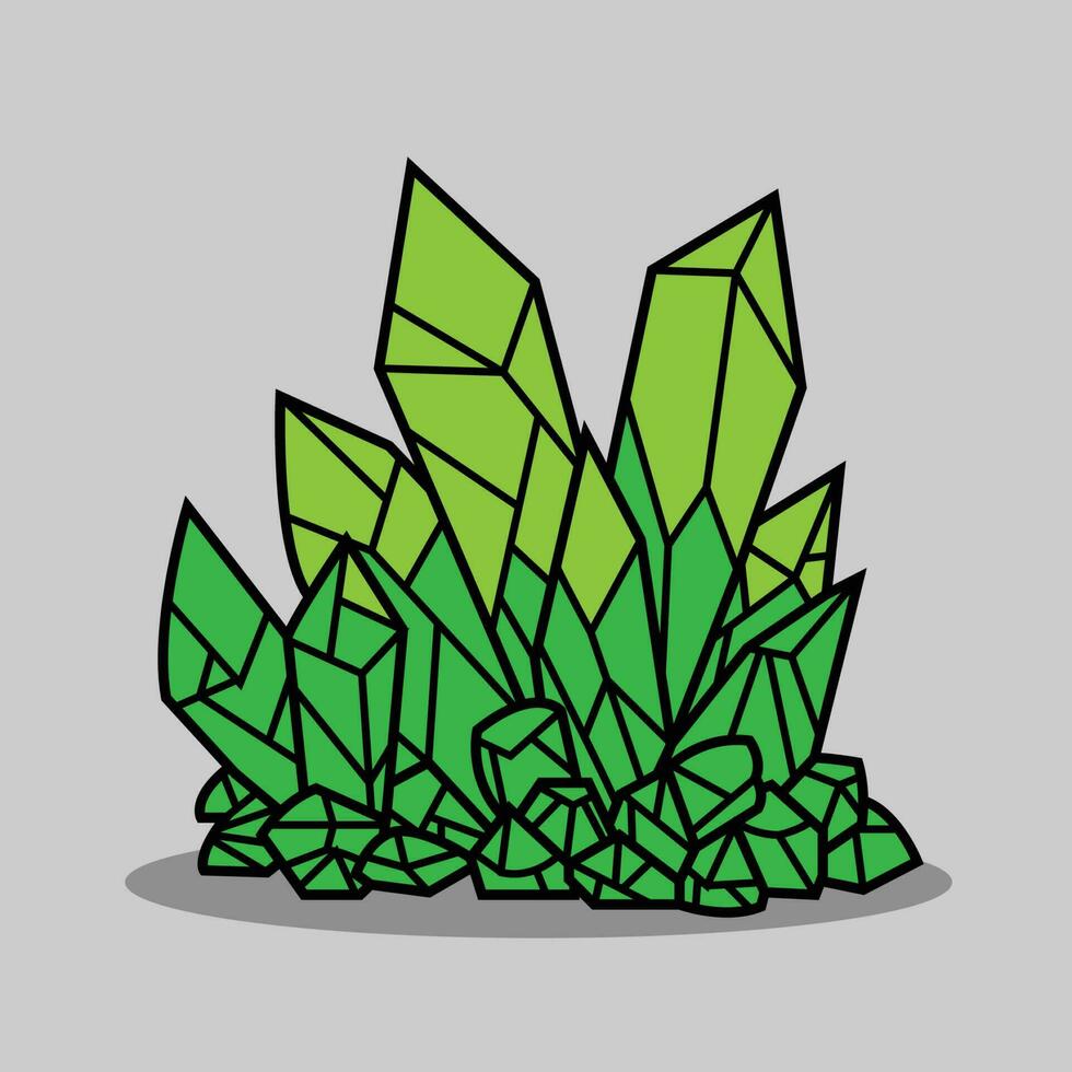 Green Gem Game The Illustration vector