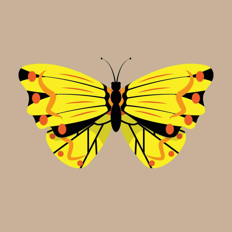 The Illustration of Yellow Butterfly vector